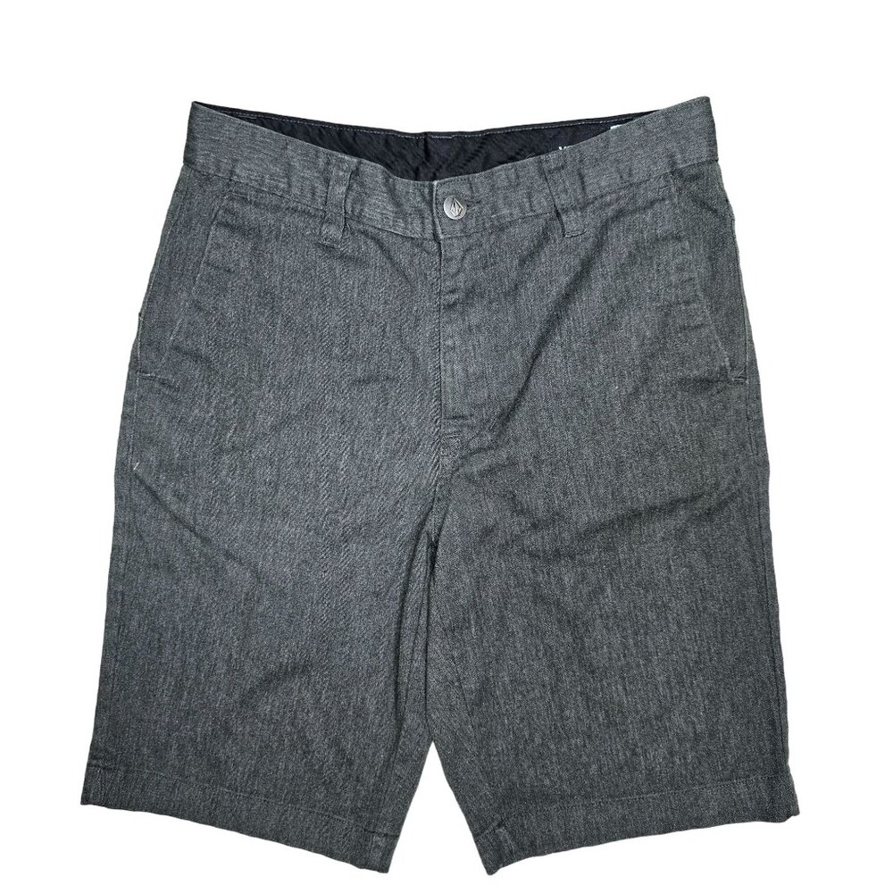 Volcom Men’s Gray Shorts Size 28 Cotton Polyester Blend Casual Wear beach summer
